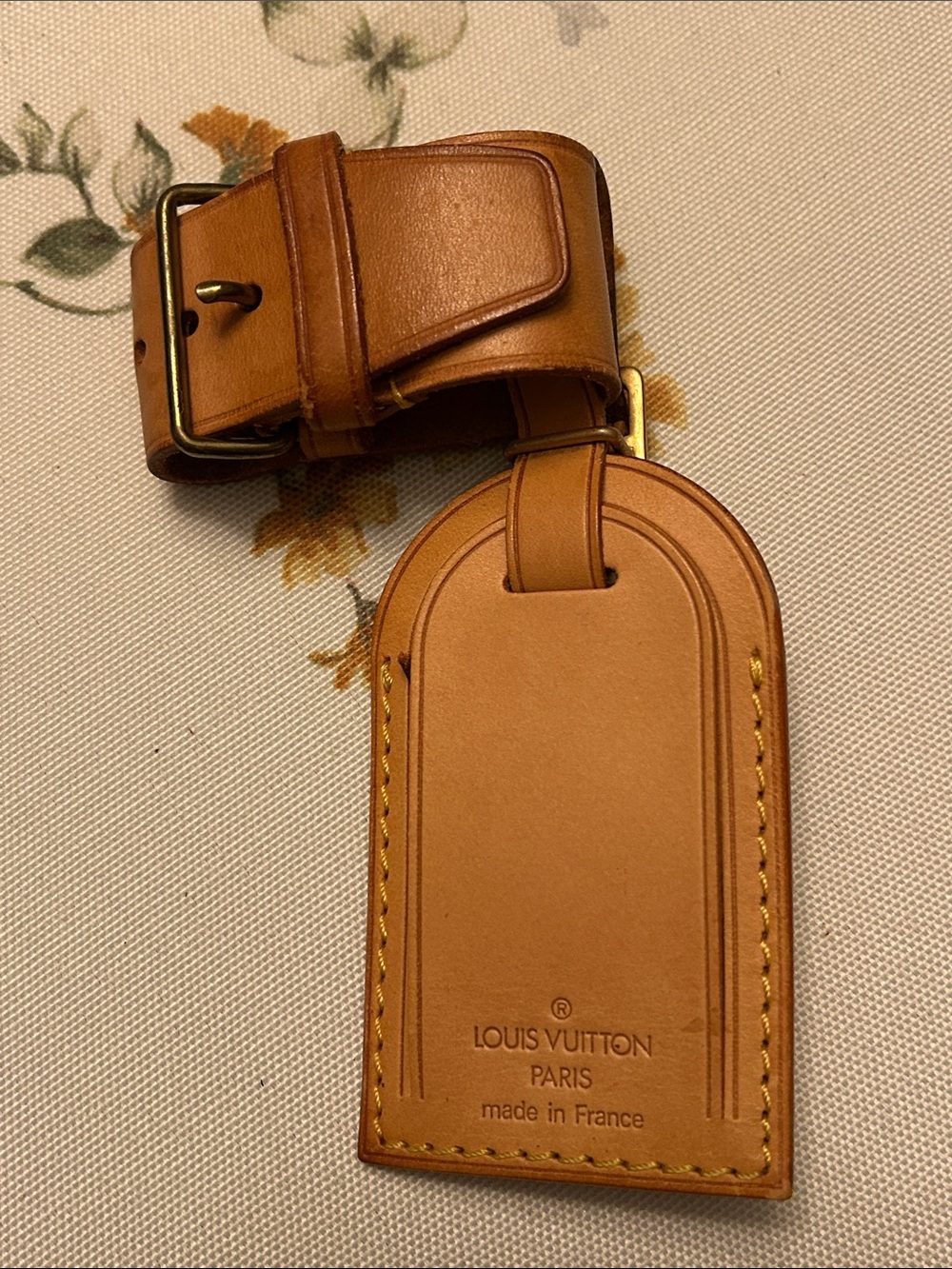 Louis Vuitton Vachetta Luggage Tag & Poignet Set